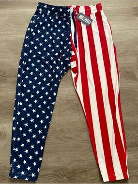 NWT RSVLTS  SEVENTEEN SEVENTY KICKS Performance Joggers USA AMERICAN FLAG MEN XL